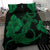 Hawaiian Anchor Poly Tribal Hibiscus Polynesian Bedding Set Green - Polynesian Pride