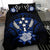 Kosrae Duvet Cover Set - Kosrae Flag & Dark Blue Hibiscus - Polynesian Pride