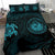 Hawaiian Flag Turtle Polynesian Bedding Set Blue - Polynesian Pride