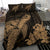 Hawaiian Hibiscus Memory Turtle Polynesian Bedding Set Gold - Polynesian Pride