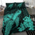 Hawaiian Hibiscus Memory Turtle Polynesian Bedding Set Turquoise - Polynesian Pride