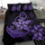 Hawaiian Anchor Plumeria Hamerhead Shark Polynesian Bedding Set - Purple - Polynesian Pride