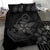 Hawaiian Anchor Plumeria Hamerhead Shark Polynesian Bedding Set - Gray - Polynesian Pride