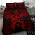 Hawaiian Turtle Hibiscus Polynesian Bedding Set Red - Polynesian Pride