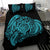 Hawaiian Turtle Hibiscus Polynesian Bedding Set Simple Blue - Polynesian Pride