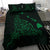 Hawaiian Map Rays Turle Polynesian Bedding Set - Green - Polynesian Pride