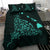 Hawaiian Map Rays Turle Polynesian Bedding Set - Green Vintage - Polynesian Pride