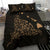 Hawaiian Map Rays Turtle Polynesian Bedding Set - Gold - Polynesian Pride