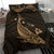 Hawaiian Map Whale Polynesian Bedding Set - Gold - Polynesian Pride