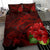 Hawaiian Hibiscus Whale Turtle Dance Polynesian Bedding Set - Red - Polynesian Pride