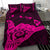 Hawaiian Map Shaka Pink Polynesian Bedding Set - Polynesian Pride