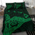 Hawaiian Map Shaka Green Polynesian Bedding Set - Polynesian Pride