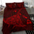 Hawaiian Map Kanaka Manta Ray Polynesian Bedding Set Red - Polynesian Pride