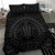 Hawaiian Kakau Honu Arc Gray Polynesian Bedding Set - Polynesian Pride