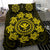 Hawaiian Map Kanaka Turtles Circle Style Yellow Polynesian Bedding Set - Polynesian Pride