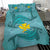 Hawaiian Map Kanaka Hammerhead Shark Polynesian Bedding Set Blue - Polynesian Pride