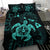 Hawaiian Map Kanaka Hibiscus Turtle Turquoise Polynesian Bedding Set - Polynesian Pride