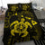 Hawaiian Map Kanaka Hibiscus Turtle Yellow Polynesian Bedding Set - Polynesian Pride