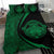 Hawaiian Madame Pele Kanaka Plumeria Polynesian Bedding Set Circle Style Green - Polynesian Pride