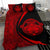 Hawaiian Madame Pele Kanaka Plumeria Polynesian Bedding Set Circle Style Red - Polynesian Pride