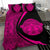 Hawaiian Madame Pele Plumeria Polynesian Bedding Set Circle Style Pink - Polynesian Pride