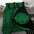 Hawaiian Madame Pele Plumeria Polynesian Bedding Set Circle Style Green - Polynesian Pride