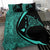 Hawaiian Map Manta Ray Polynesian Bedding Set - Turquoise - Circle Style - Polynesian Pride