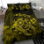 Hawaiian Map Turtle Tattoo Hibiscus Plumeria Polynesian Bedding Set - Yellow - Polynesian Pride