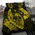 Hawaiian Fish Hook Hibiscus Banzai Surfing Polynesian Bedding Set Yellow - Polynesian Pride