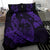 Hawaiian Fish Hook Hibiscus Banzai Surfing Polynesian Bedding Set Purple - Polynesian Pride