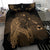 Hawaiian Map Heart Hula Girl Hibiscus Polynesian Bedding Set - Gold - Polynesian Pride