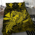 Hawaiian Map Hula Girl Hibiscus Kanaka Polynesian Bedding Set - Yellow - Polynesian Pride