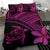 Hawaiian Turtle Kakau Plumeria Polynesian Bedding Set Pink - Polynesian Pride