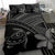 Hawaiian Turtle Kakau Plumeria Polynesian Bedding Set Gray - Polynesian Pride