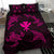 Polynesian Turtle Hammerhead Shark Ray Kanaka Hawaii Bedding Set Circle Pink - Polynesian Pride