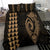 Hawaiian Kakau Fish Hook Polynesian Bedding Set - Gold - Polynesian Pride