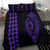 Hawaiian Kakau Fish Hook Polynesian Bedding Set - Purple - Polynesian Pride