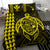 Hawaiian Map Kakau Turtle Kanaka Polynesian Bedding Set - Yellow - Polynesian Pride