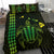 Hawaiian Map Kakau Turtle Polynesian Bedding Set - Green - Polynesian Pride