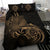 Hawaiian Map Turtle Hibiscus Divise Gold Polynesian Bedding Set - Polynesian Pride