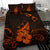 Hawaiian Map Heart Turtle Tattoo Hibiscus Polynesian Bedding Set - Orange - Polynesian Pride