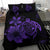 Hawaiian Map Turtle Hibiscus Plumeria Polynesian Bedding Set - Purple - Polynesian Pride