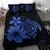 Hawaiian Map Turtle Hibiscus Plumeria Polynesian Bedding Set - Blue - Polynesian Pride