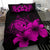 Hawaiian Map Hibiscus Turtle Polynesian Bedding Set - Pink - Polynesian Pride