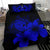 Hawaiian Map Hibiscus Turtle Polynesian Bedding Set - Blue - Polynesian Pride