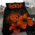 Hawaiian Map Hibiscus Turtle Polynesian Bedding Set - Orange - Polynesian Pride