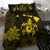 Hawaiian Map Turtle Plumeria Hibiscus Fish Hook Polynesian Bedding Set Yellow - Polynesian Pride