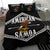 Polynesian Duvet Cover Set - American Samoa Duvet Cover Set Black Eagle Black - Polynesian Pride