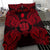 Polynesian Bedding Set - Niue Duvet Cover Set Map Red - Polynesian Pride