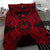 Polynesian Bedding Set - French Polynesia Duvet Cover Set Map Red - Polynesian Pride